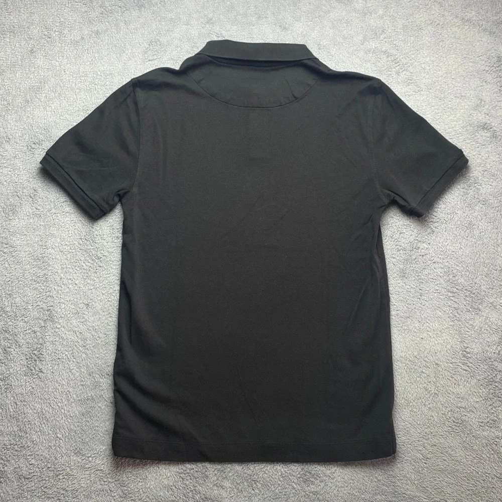 Banana Republic Polo Shirt Mens Small Lux Touch Black Cotton SS 811423-03